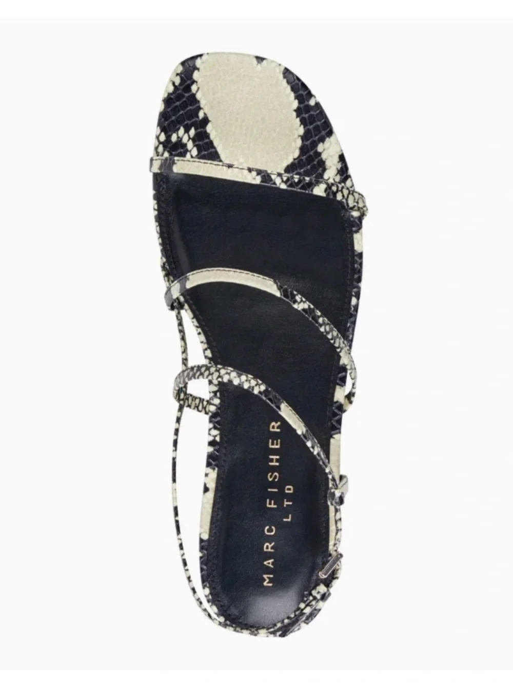 Marc Fisher Elysha Leather Flat Strappy Sandal